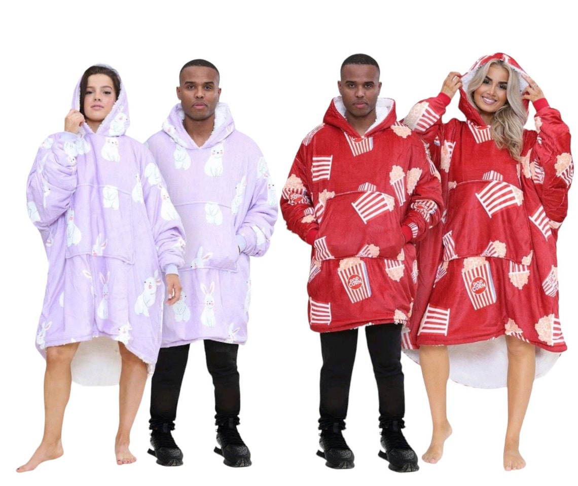 Adult Unisex Oversized Oddie Hoodie Blanket Sherpa Fleece - Etsy UK