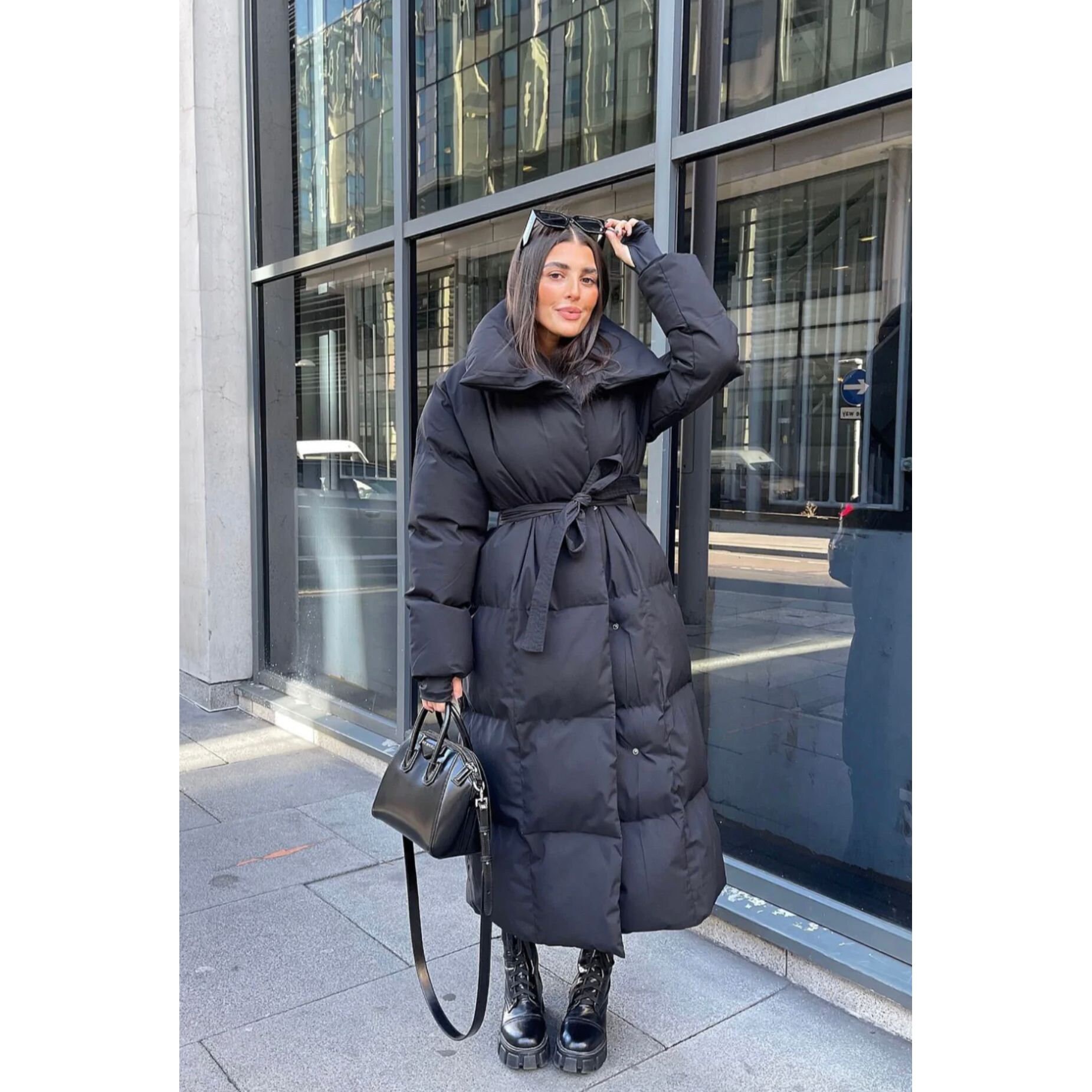 Women's Padded Coat Jacket Full Length Duvet High Funnel Etsy UK