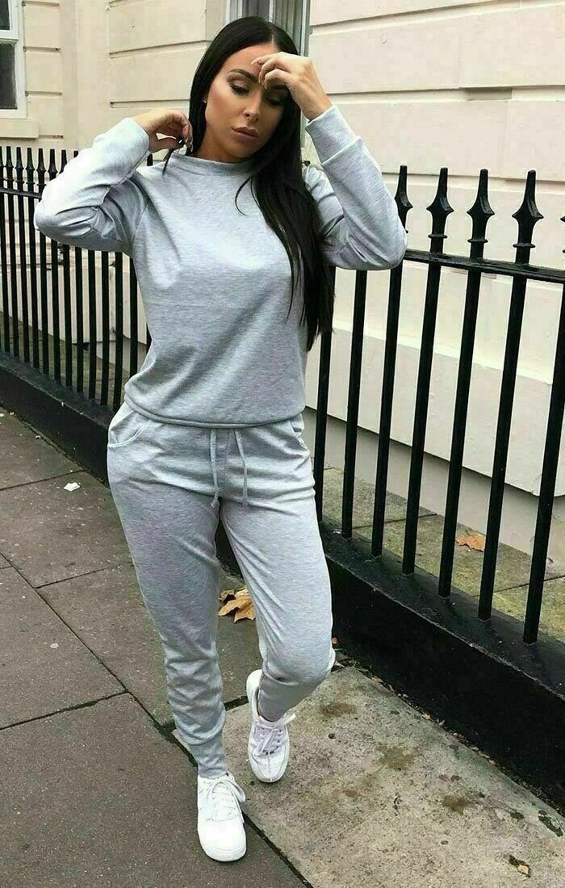 Womens Ladies Tracksuit Set Full Sleeve Boxy Top Bottom Lounge Etsy UK