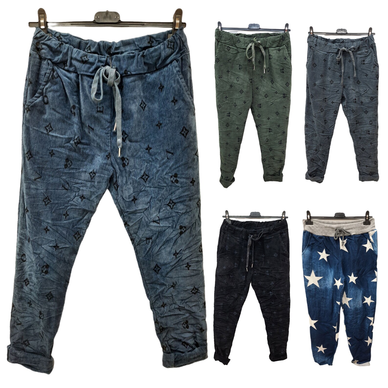 Magic Trousers Star and Celestial Casual Stretch Lightweight Etsy