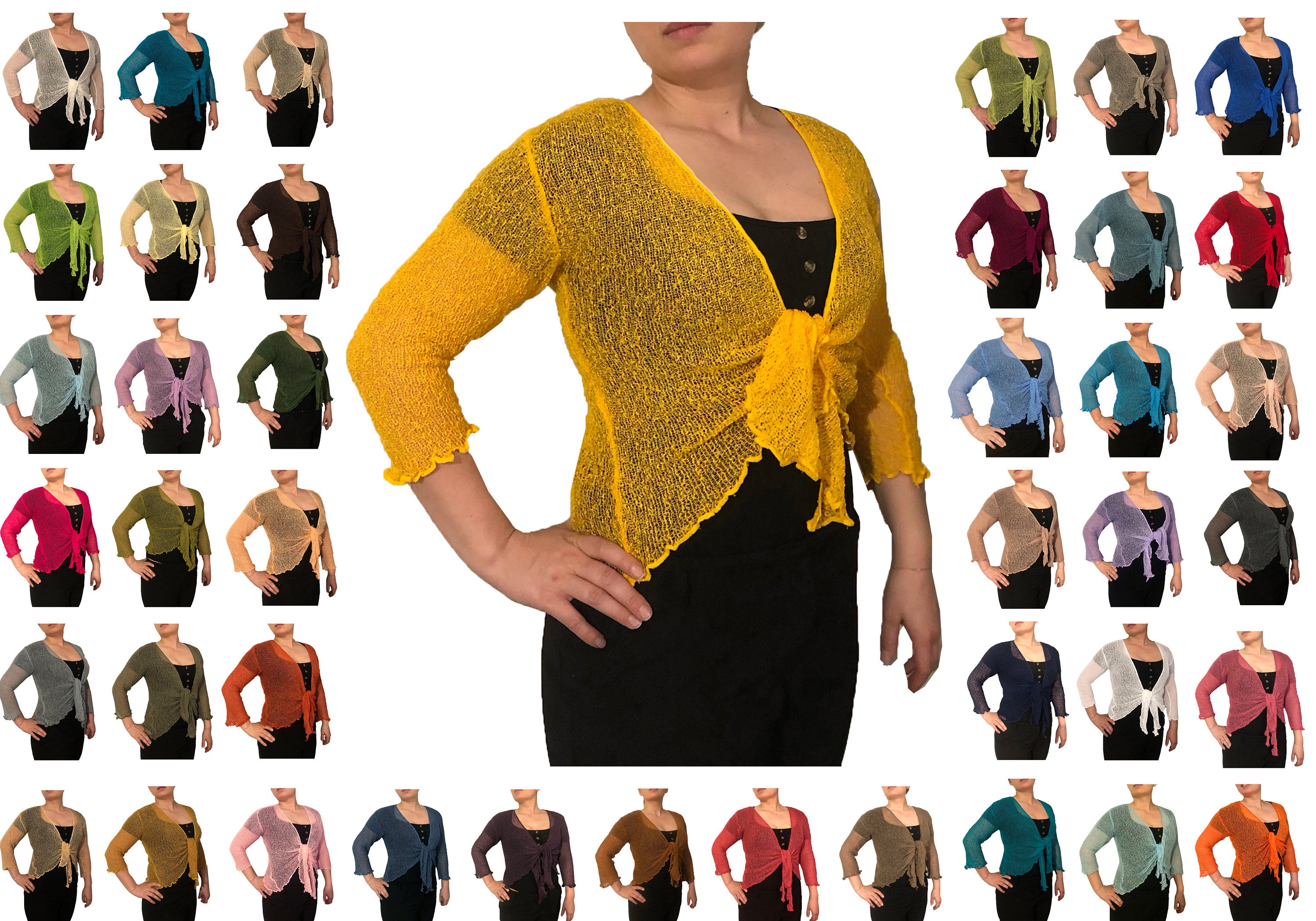 Tie Front Shrug - Etsy