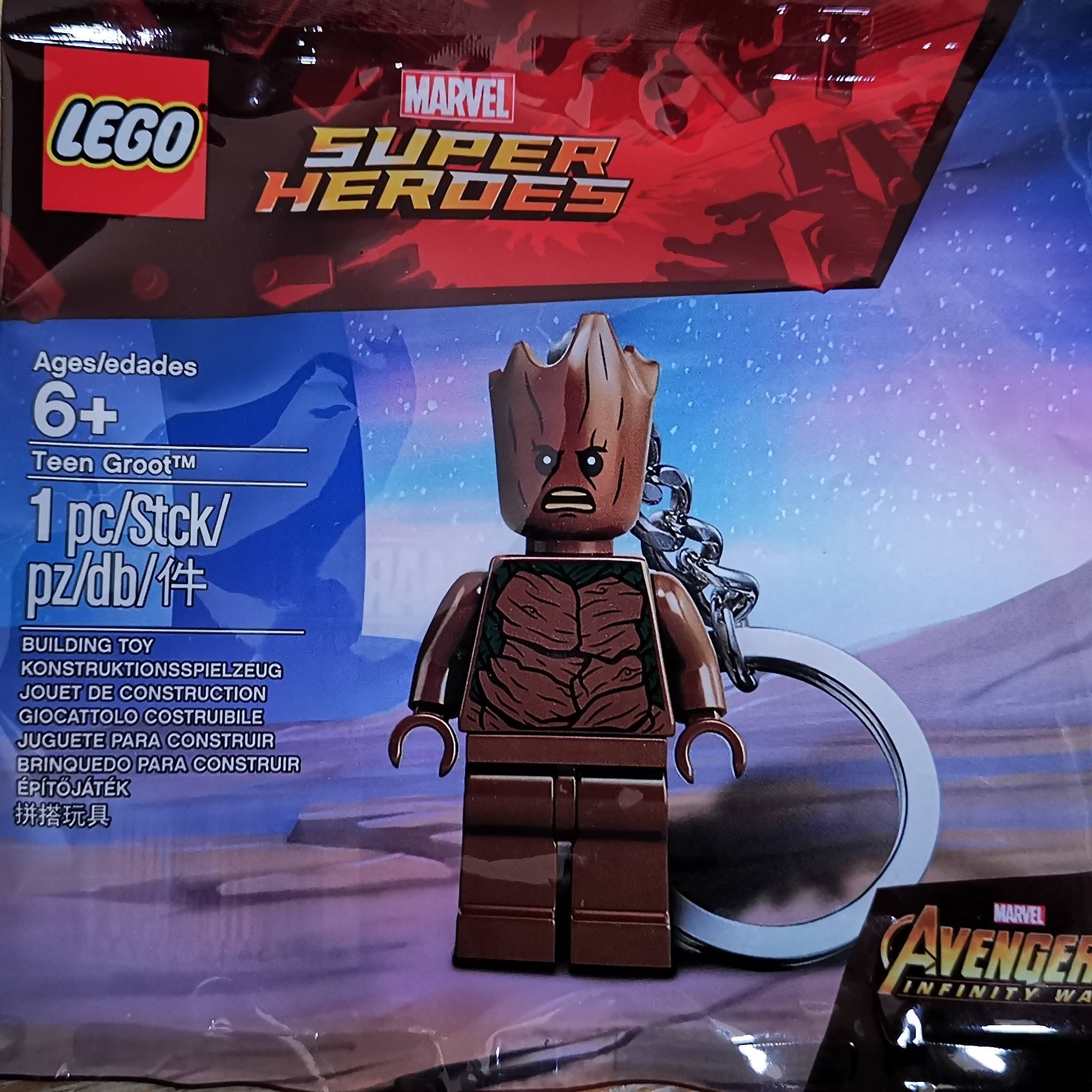 Lego Marvel Super Heroes Teen Groot 5005244 Portachiavi