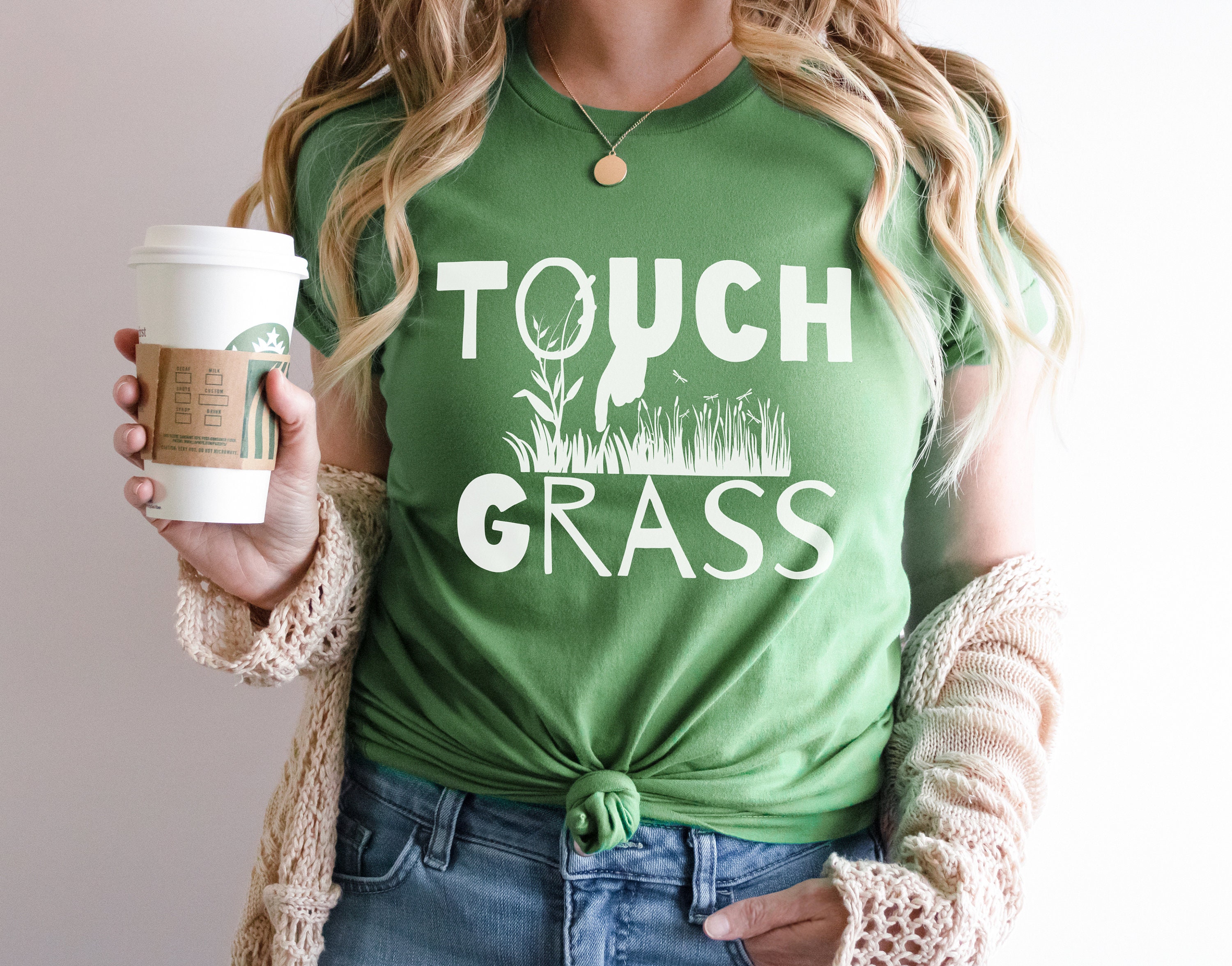  Go Touch Grass - Funny Meme T-Shirt : Clothing, Shoes & Jewelry