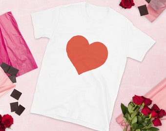 Großes rotes Herz Unisex T-Shirt, Valentinstag, Love Shirt, Valentine es Tee, Süßes Valentinstag Shirt, Herz Shirt, Süßes T-Shirt