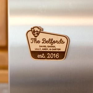 Custom Adventure Family Magnet | National Park Sign | Fridge Magnet | Personalized Gift | Family Name | Adventuring Together Since