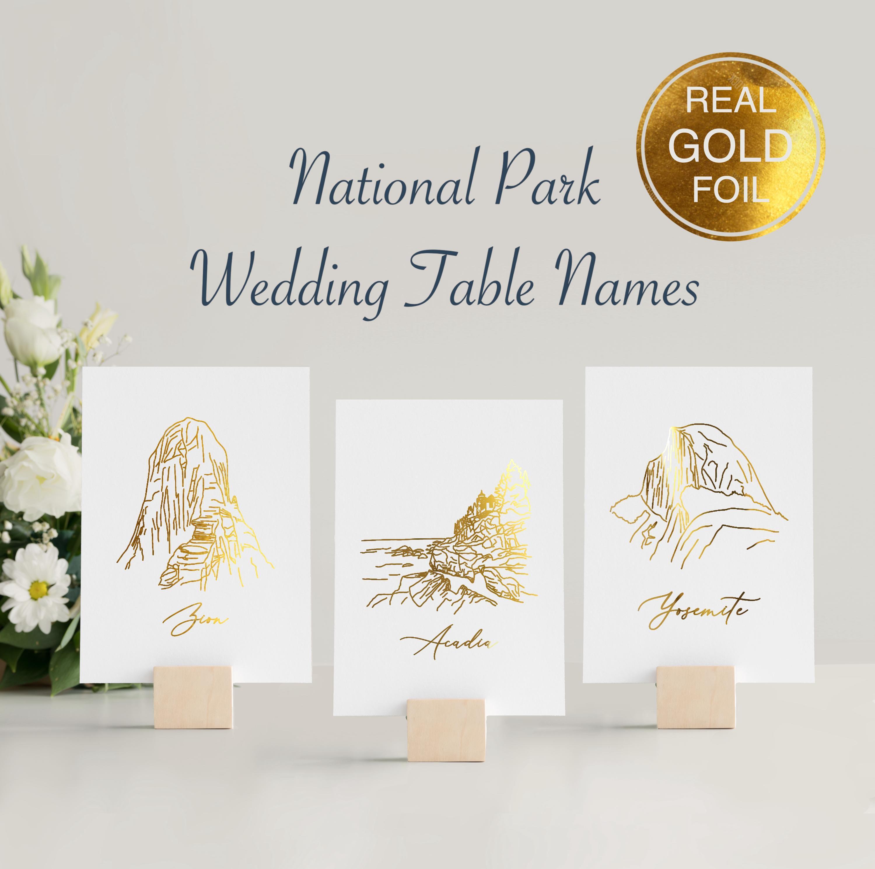 National Parks Table Names