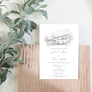 Benutzerdefinierte Hochzeitseinladung, benutzerdefinierte Zeichnung oder Kunstwerk aus dem Nationalpark, digitaler Download, anpassbare, von der Natur inspirierte Dekoration