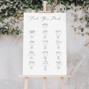 Ski Resort Seating Chart, Find Your Peak, Printed Or Digital Download, Customizable Nature-Inspired Decor