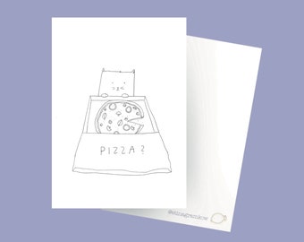 Cartolina (A6) “Pizza Gatto”