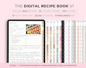 Digital Recipe Book, Cookbook Planner for Goodnotes, Notability (iPad)