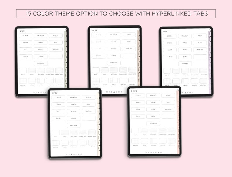 Digital Recipe Book, Cookbook Planner for Goodnotes, Notability (iPad) image 6