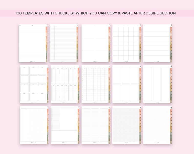 Minimal Digital Notebook: Cornell Note-Taking, 50000 Stickers (Digital Download) image 11