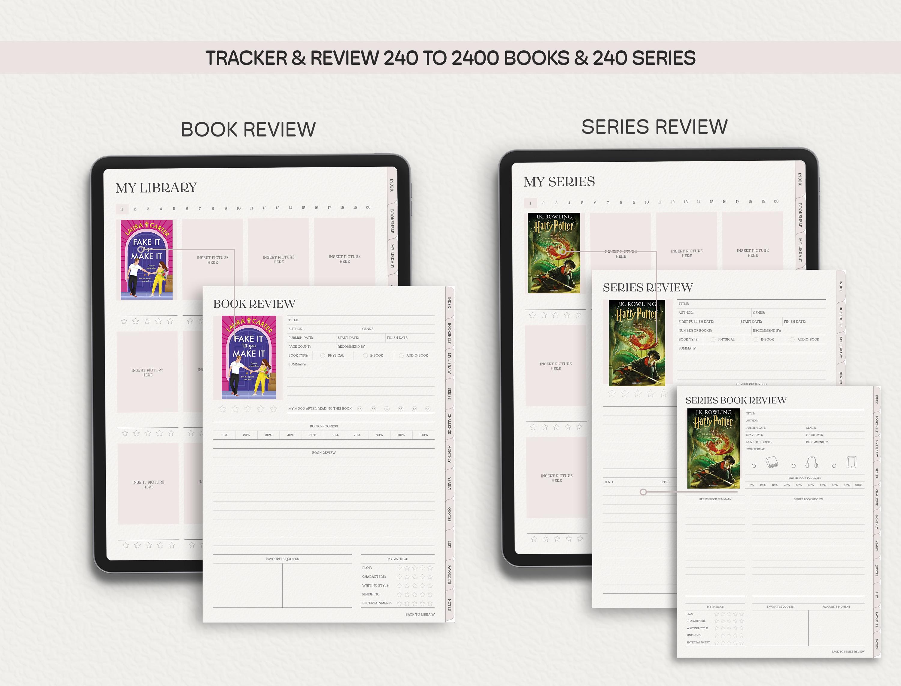 Digital Reading Journal: Book Review Tracker for Goodnotes (ipad) - Etsy