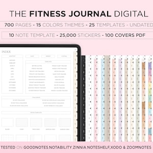 Weight Loss Journal, Digital Fitness Planner, iPad Workout Planner, Weight Loss Tracker, Wellness Template for GoodNotes Notability, Undated