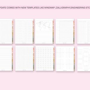 Minimal Digital Notebook: Cornell Note-Taking, 50000 Stickers (Digital Download) image 9