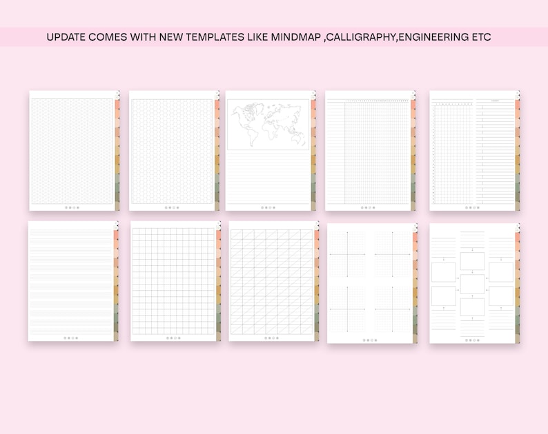 Minimal Digital Notebook: Cornell Note-Taking, 50000 Stickers (Digital Download) image 9