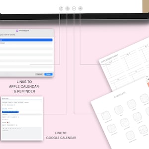 Minimal Digital Notebook: Cornell Note-Taking, 50000 Stickers (Digital Download) image 2