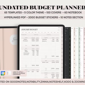 Digital Budget Planner, Finance Tracker, GoodNotes Budget Planner, Undated Finance Planner, Monthly Budget, iPad Saving Finance Template