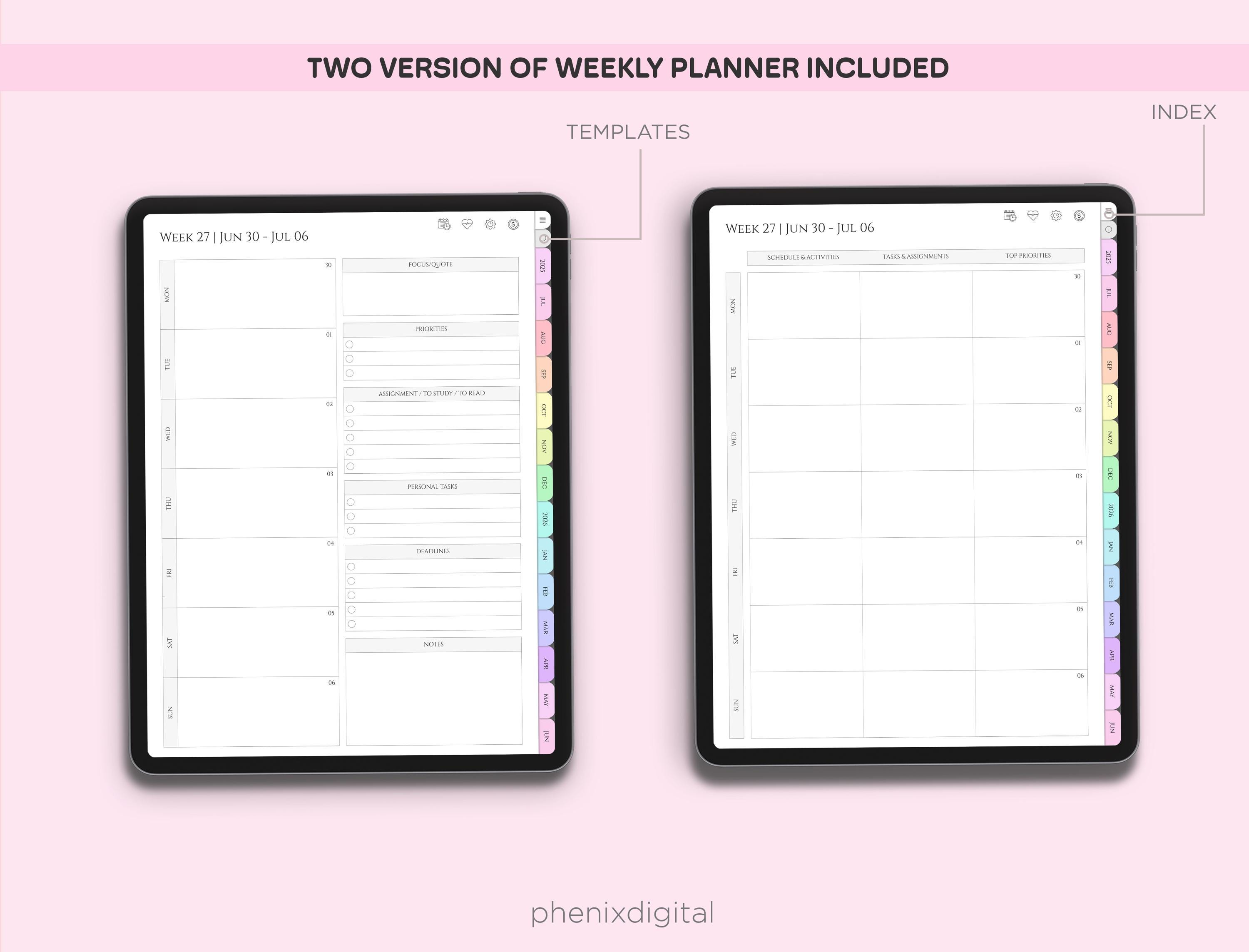 2025 2026 Student Digital Planner Goodnotes, Academic Planner, College ...