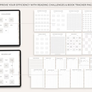 Digitaal leesdagboek, leeslogboek, boektracker, boekrecensie, digitale boekenplank, boekleestrackerplanner voor iPad, Goodnotes Journal afbeelding 7