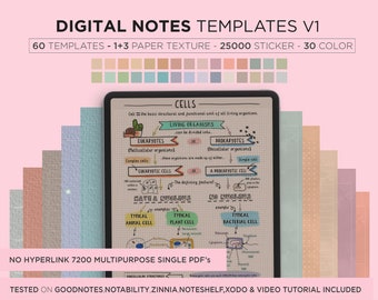 Digital Note Taking Goodnotes Notability Template Nursing School College Student Notes iPad Cute Notetaking Planner Notepaper Digital Tablet