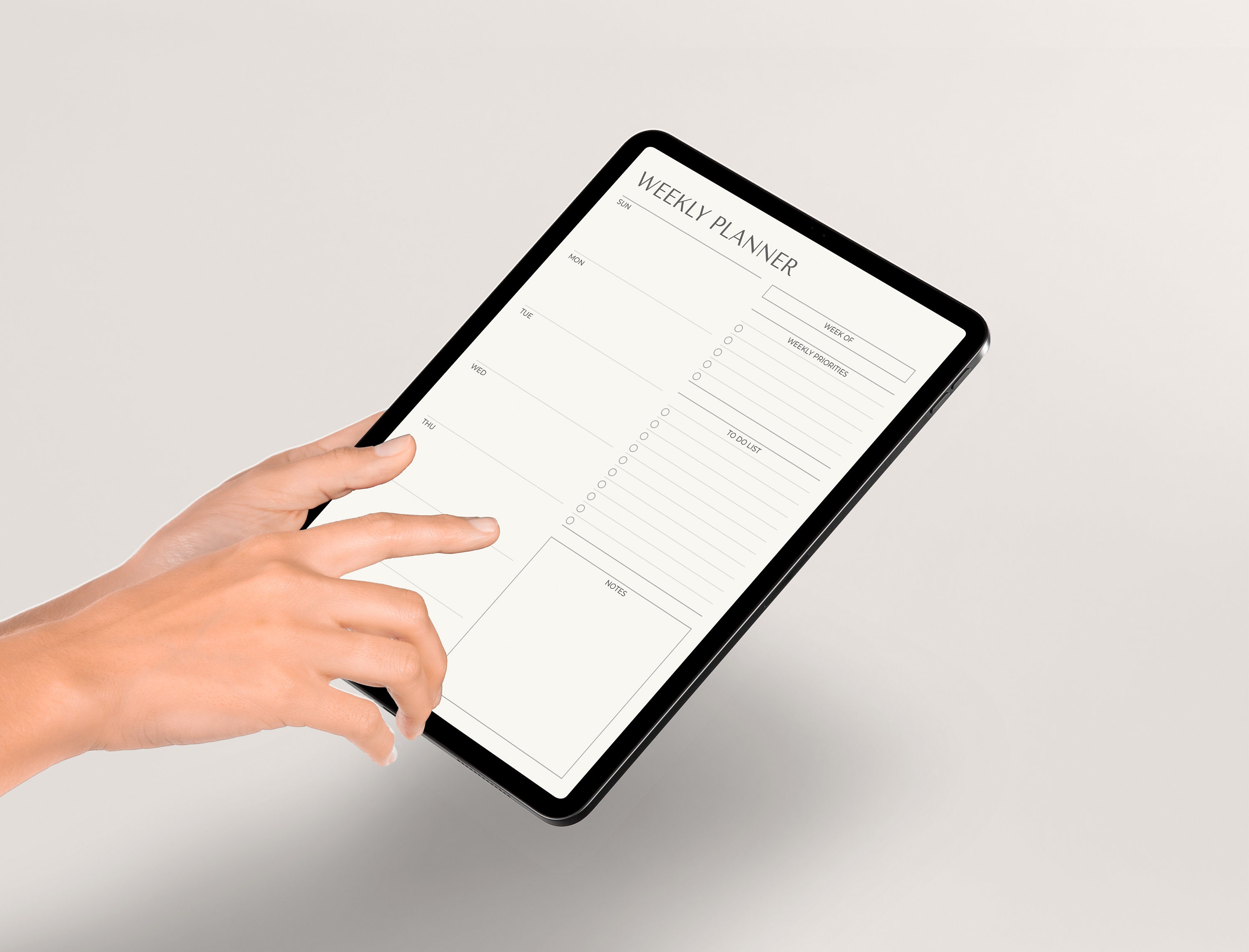 Minimal Digital Weekly Planner Template: Goodnotes, Notability (PDF) - Etsy