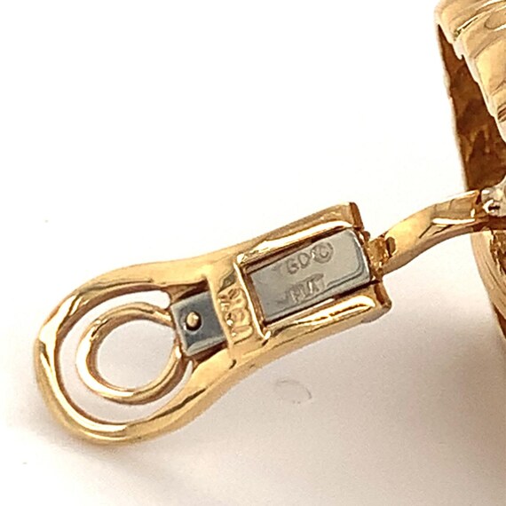 Diamond Platinum and Gold Earclips, Circa 1970s - image 3