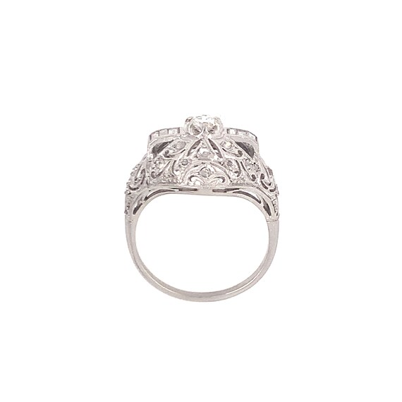 Art Deco Diamond Ring in Platinum - image 3