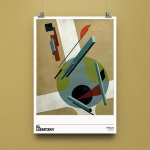 El Lissitzky "Proun" (1923) | Russische Konstruktivist Kunstdruck | Geometrisches Abstraktes Poster
