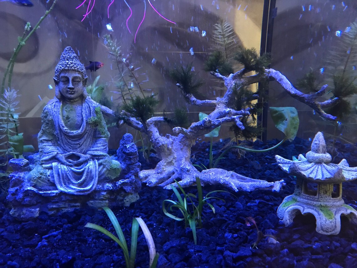 Fish Tank Aquarium Decor Ancient Buddha Lighthouse Statue for Etsy