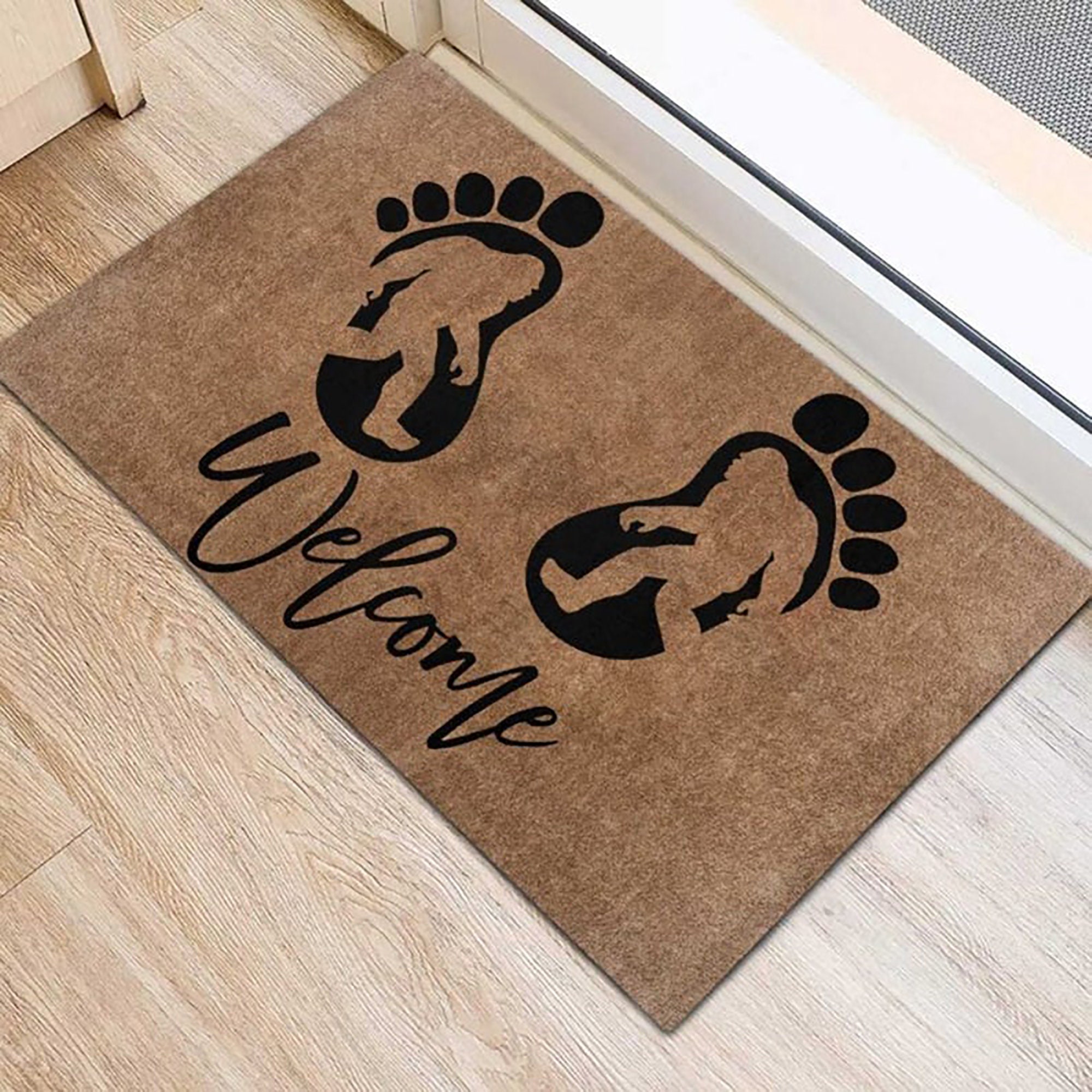 Bigfoot Door Mat Fun Bigfoot Front Door Rug Etsy