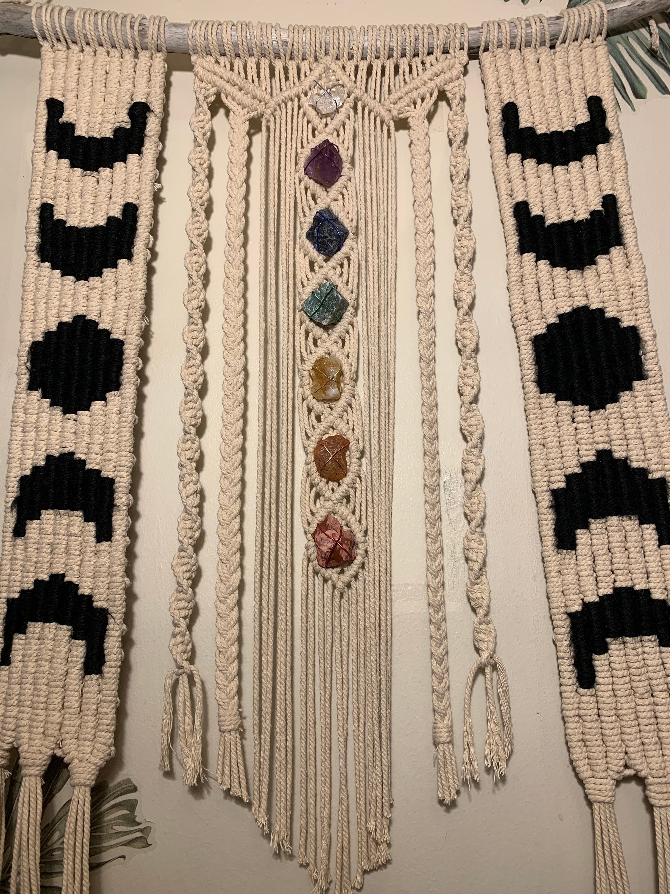 Moon Phase Chakra Macrame Wall Hanging Etsy