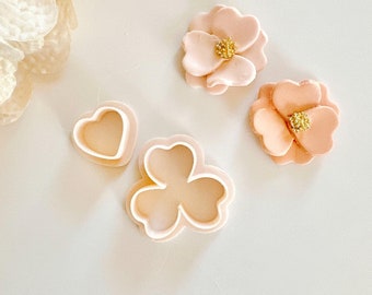 Petal Floral Cluster Micro Stamp #1 (2 Pieces) | Polymer Clay Earring Petal Cutters | Spring Summer Earrings | Spring Summer Cutters