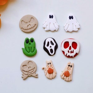 Ghost Cutter Kollektion Herbst 2024 (12 Cutters)| Halloween Spooky Polymer Clay Ohrring Cutters | Stempel Herbst und Herbst | Herbstliche Ausstecher