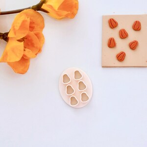 Micro Curvy Kürbis Herbst Cluster Micro Stempel Cutters (0,25mm Kürbisse) | Polymer Clay Ausstechformen | Herbst Ohrring Stempel | Herbstliche Ausstecher