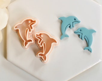Dolphin Clay Cutters (2 Pieces) | Sea Life Clay Cutter - 2023 Summer Collection Polymer Clay Cutter