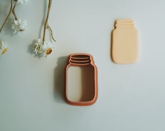 Mason Jar Clay Cutter - G | Unique Vase Polymer Clay Cutter Collection