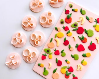 Sommer Fruit Cluster Mikrostempelschneider | Polymer Clay Ausstechformen | Sommer Ohrringe | Sommer Ausstechformen