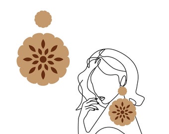 Boho reliëf unieke cutter set| Klassieke Dangle Earring Cutter Set (set van 2) | Unieke oorbellenkleisnijderset