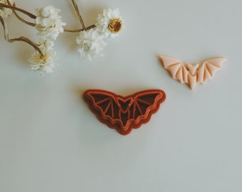Bat Clay Earring Cutter (Embossed)| Halloween Polymer Clay Cutter | Fall (Autumn) Earring Cutters