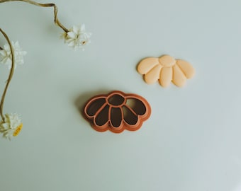 Cone Flower Clay Cutter (Rounded Petals)  | Polymer Clay Cutter