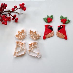 Cardinal Christmas Ohrring Cutter Set (2 Stück / Set) | Niedlicher Einzigartiger Winter Weihnachten Herbst Herbst Cutter