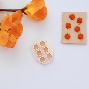 Micro Hohe Kürbis Herbstcluster Mikrostempel Ausstecher (0,25 mm Kürbisse) | Polymer Clay Ausstechformen | Herbst Ohrring Stempel | Herbstliche Ausstecher