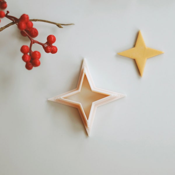 Northern Star Polymer Clay Cutter| Christmas Earring Clay Cutter | Winter Holiday Earring Cutters