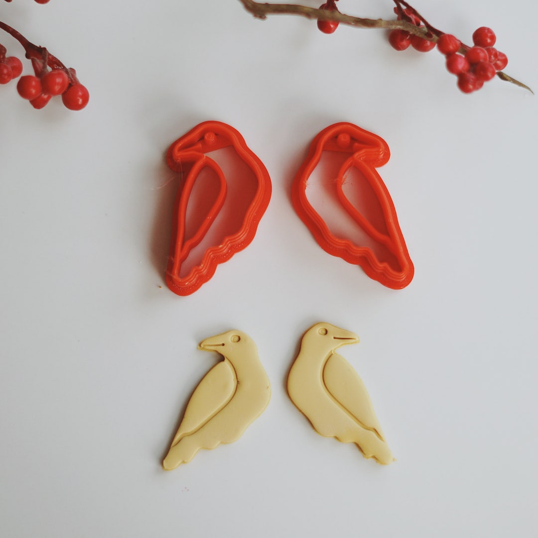 Raven Bird Clay Cutter | Fall Polymer Cay Cutter| Bird Polymer Clay ...