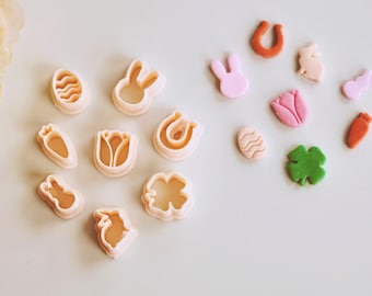 MINI Spring Easter Clay Cutters | MINI Stud Size Clay Cutter | Spring Stud Clay Cutter | Polymer Clay Earring Cutter