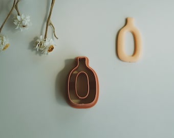 Tall Donut Vase Clay Cutter - E | Unique Vase Polymer Clay Cutter Collection