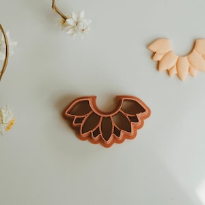 Half Sunflower Floral Clay Cutter | Polymer Clay Cutter