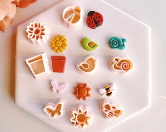 MINI Spring Clay Cutters | MINI Stud Size Clay Cutter | Spring Stud Clay Cutter | Polymer Clay Earring Cutter