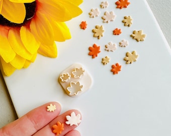 Maple Fall Cluster Micro Stamp Cutters | Polymer Clay Earring Cutters | Fall  Earring Stamps | Fall Cutters